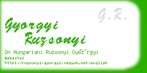 gyorgyi ruzsonyi business card